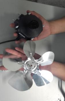 place the base motor to the fan motor