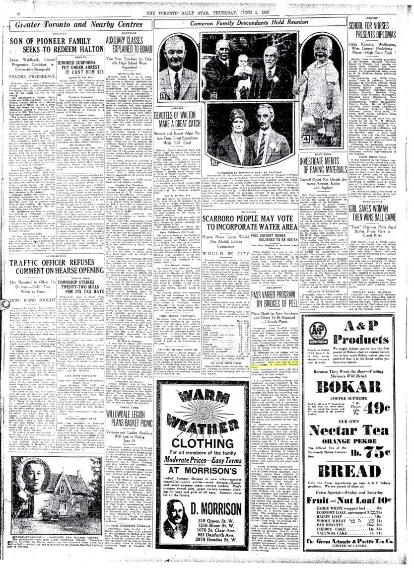 L 3-14 Figure 13: Page from The Toronto Daily Star (June 5,