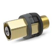 0 Brass double connector for connecting and extending high-pressure hoses. With rubber protection. Connector: 2x M 22 x 1.5 m. Connector Nozzle connector/screw connector 4 4.111-022.