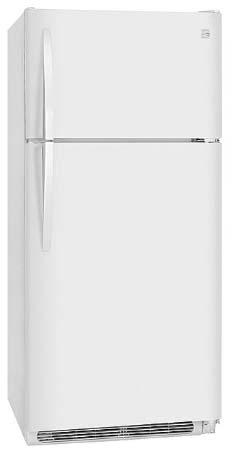 46-70642 White 46-70649 Black Kenmore 20.4 cu. ft. Top-Freezer Refrigerator w/ice Maker Maximize your food storage options while saving space in your kitchen with the Kenmore 20.4 cu. ft. Top-Freezer Refrigerator w/ice Maker. This 20 cu.