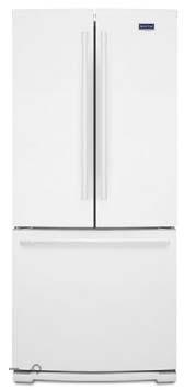 MFF2055FRW- White MFF2055FRB- Black Maytag 30-Inch Wide French Door Refrigerator - 20 Cu. Ft.