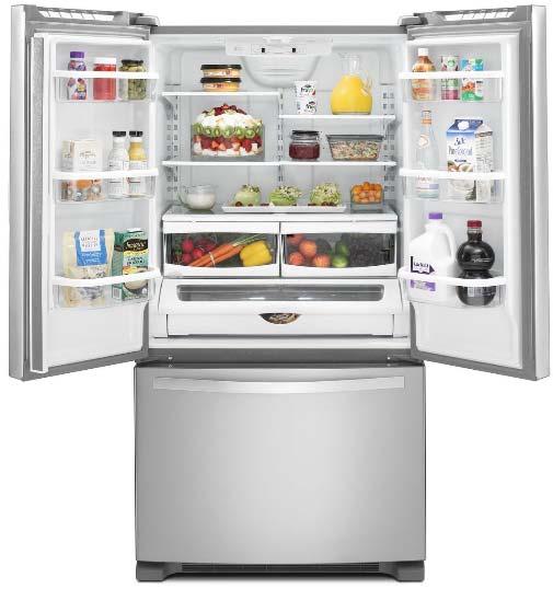 ft. of capacity in this french door refrigerator.