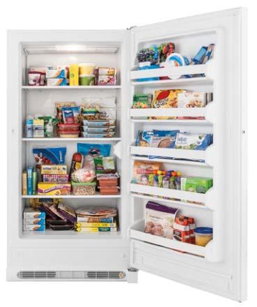 FFU17M1QW Frigidaire 17.4 Cu. Ft. Upright Freezer ArcticLock Thicker Walls Keeps food frozen for over 2 days if there is a power outage.
