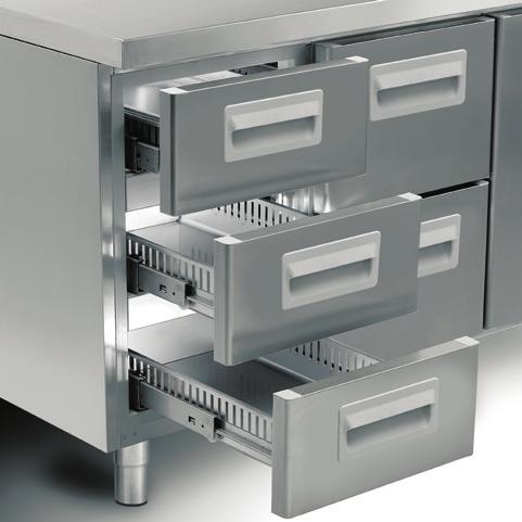 Refrigerated air is circulated around the cabinet to maintain the storage of foodstuffs at the correct temperature.