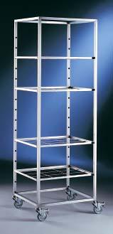 CD when installed on a 300 mm high plinth Mieltrans Trolley for storing and transporting baskets and