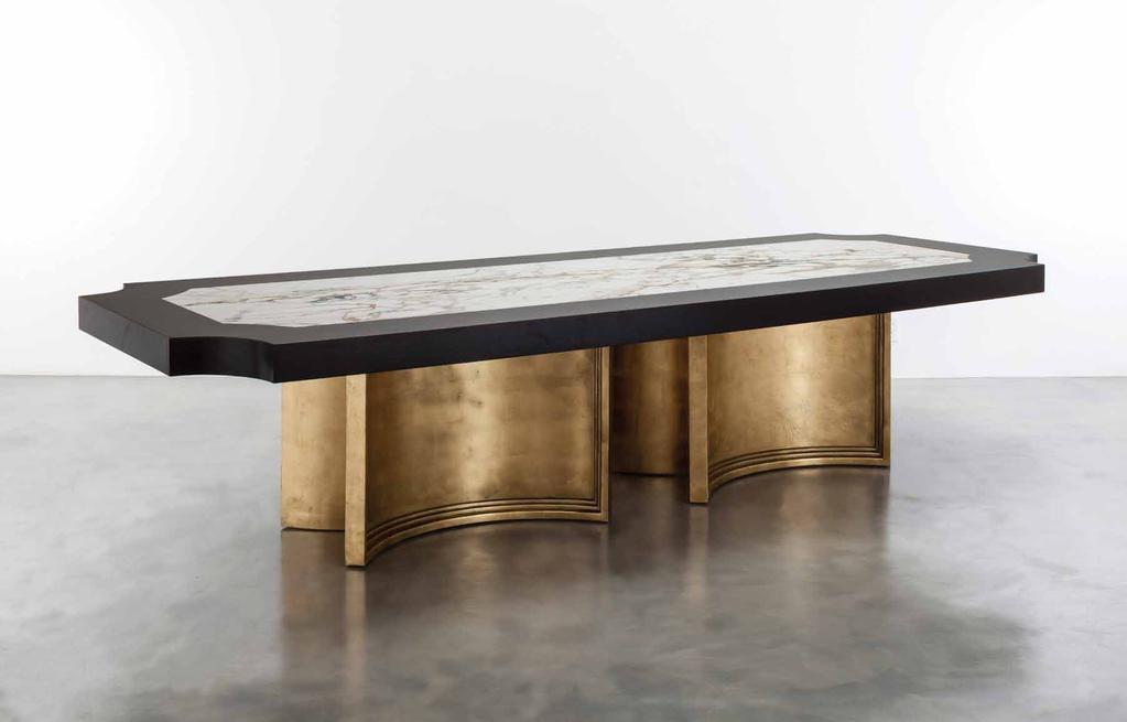dramatic + unexpected brussels grande diniing table in ebony