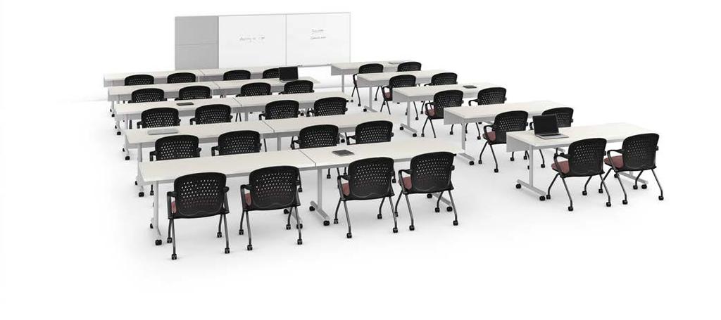 Which shape suits you? Rectangle Training Room An efficient arrangement of rectangular tables and comfortable seating make an effective training room.