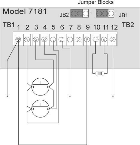 Connect The 7181 to the 5104 as shown in Figure 3-11. To Terminal 7 or 12 Model 7628 4.