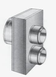 Recessed Insert Applications Outlet Conversion to Co-Linear Liners using