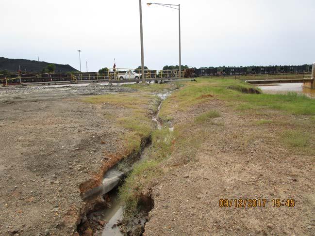 Photo # 2 View of the erosion rill which has formed on the