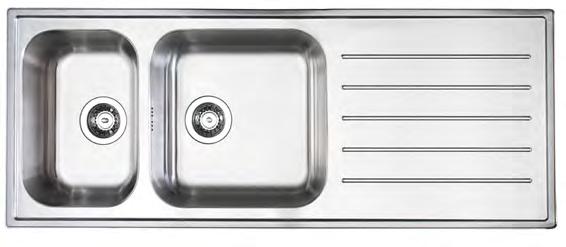 Fits cabinet frames minimum 50cm wide. L45 D39, H15cm. 402.021.24 2. FYNDIG insert sink 1 bowl with drainer RM115. Fits cabinet frames minimum 50cm wide.