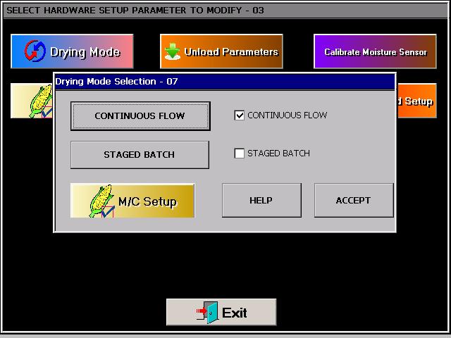 ) Figure 5F The following list can be modified: 1. Drying Mode: The button will display the Drying Mode Selection window.