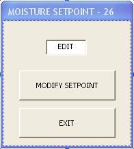 5. Operations Modifying Moisture Setpoint Figure 5AA Resetting Factory Defaults If the Vision system starts malfunctioning, sometimes restoring the factory defaults will alleviate the problem.