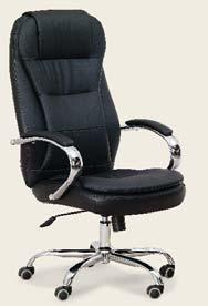 Amarok Office Chair High back with Chrome armrests and PU padding.