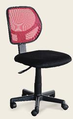 castors with mesh back and fabric seat. Weight capacity of 120kgs.