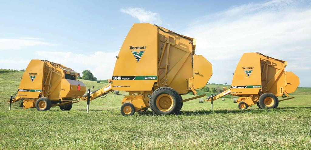 504 R-SERIES BALERS For many years, Vermeer has designed and manufactured a variety of sizes of balers to fit producers needs of all kinds, no matter how large or small.