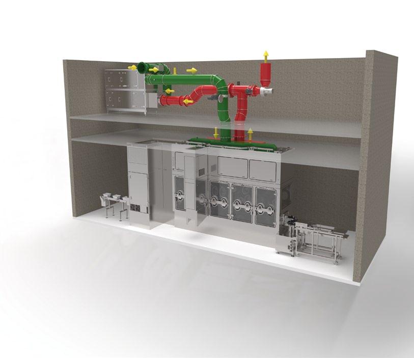 Air handling concept pre-conditioned air process air from the technical area Advantages of pre-conditioned air handling supply Ideal for new buildings Space saving versus external air