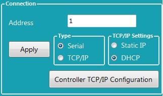 Connecting a Controller to computer A controller can interact with computer through multiple ways 1. Serial Connection 2. TCP/IP Connection a. Static IP Address b.
