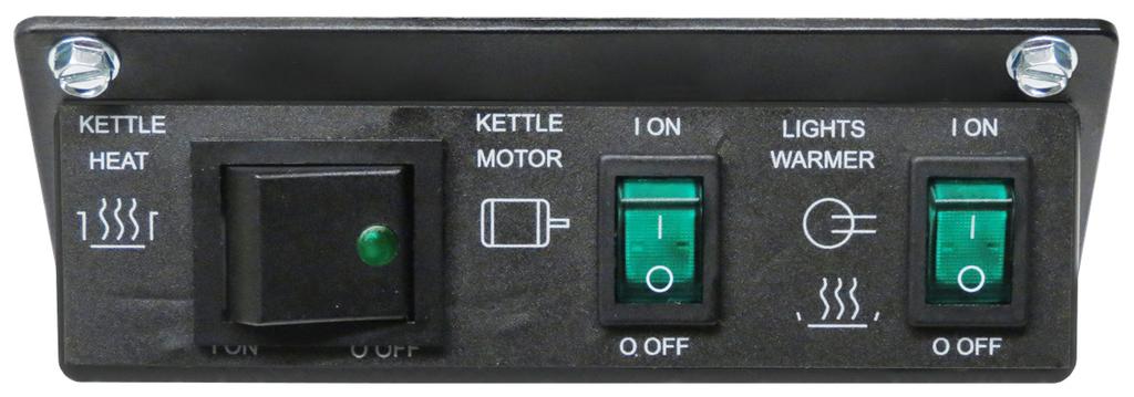 OPERATING INSTRUCTIONS Controls and Their Functions LIGHTS/WARMER SWITCH Two position, ON/OFF lighted rocker switch - supplies power to the lighted sign (Model 2600-00-000 only), interior cabinet