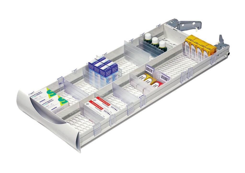 Fama GX perfect organisation, impressive space efficiency. Fama GX large-capacity drawers offer unparalleled space-saving medicine storage.