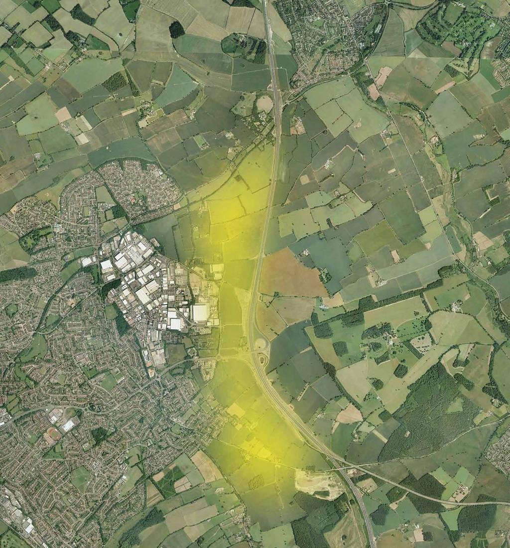 Context Redbourn East Hemel is located Site outline Woodhall Farm M1 to the west of the M1.