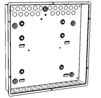 Cabinet Installation This backbox is compatible with the Quadnet range of Fire Alarm Control Equipment and is common to the range of control panels, repeater panels and power supply units.