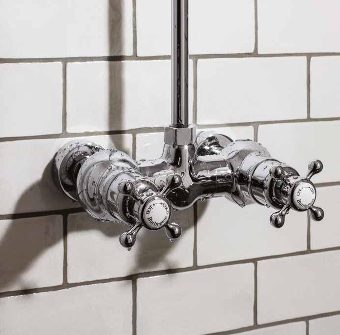 Eden Exposed Thermostatic Showers Thermostatic safety ir burst nti limescale year guarantee Upgrade from a 6" head to 9" or 12" 9" irurst shower head Upgrade products for the vertical riser Cradle