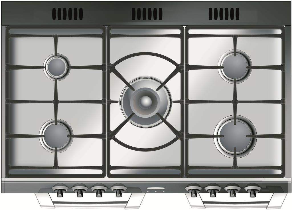 About Your Cooker 2 The illustrations below show the different cavity and hob layouts available within dual fuel