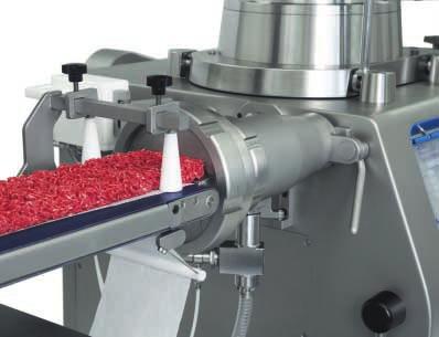 filling machine and mounted on the meat grinder, transports the