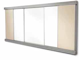 WALL RAIL SYSTEM Sliding whiteboards that