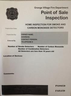 In 2014 the Orange Village Fire Department completed 98 inspections including: Commercial Hood Inspections Commercial Alarm Inspections