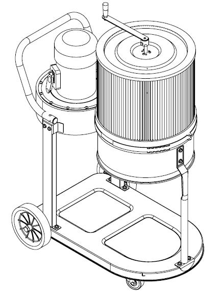 Straighten the belt clamp, position the belt around the base of the filter and latch it down to hold and to seal the filter assembly as shown in FIG.4.