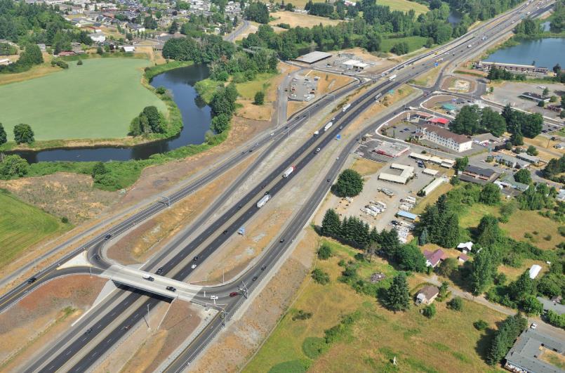 WASHINGTON STATE DEPARTMENT OF TRANSPORTATION A multi-phase WSDOT project was completed in 2016 to increase highway capacity through the North Lewis and South Thurston counties.