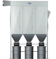 after-filters. These after-filters bolt directly to the Cyclone blower outlet or are remotely mounted using interconnecting ducting. AF-Series after-filters consist of up to 24 10-oz.