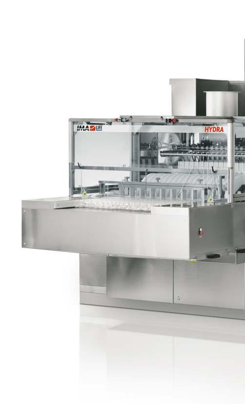 A range of machines is available for all vial sizes used by the pharmaceutical industry at speed of up to 34,000 vials per hour.