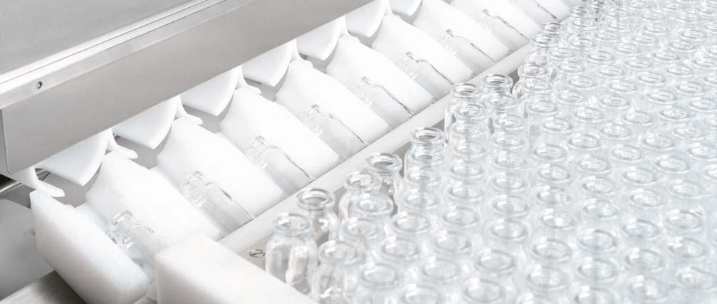 The positive unloading system prevents water dripping into the vials.