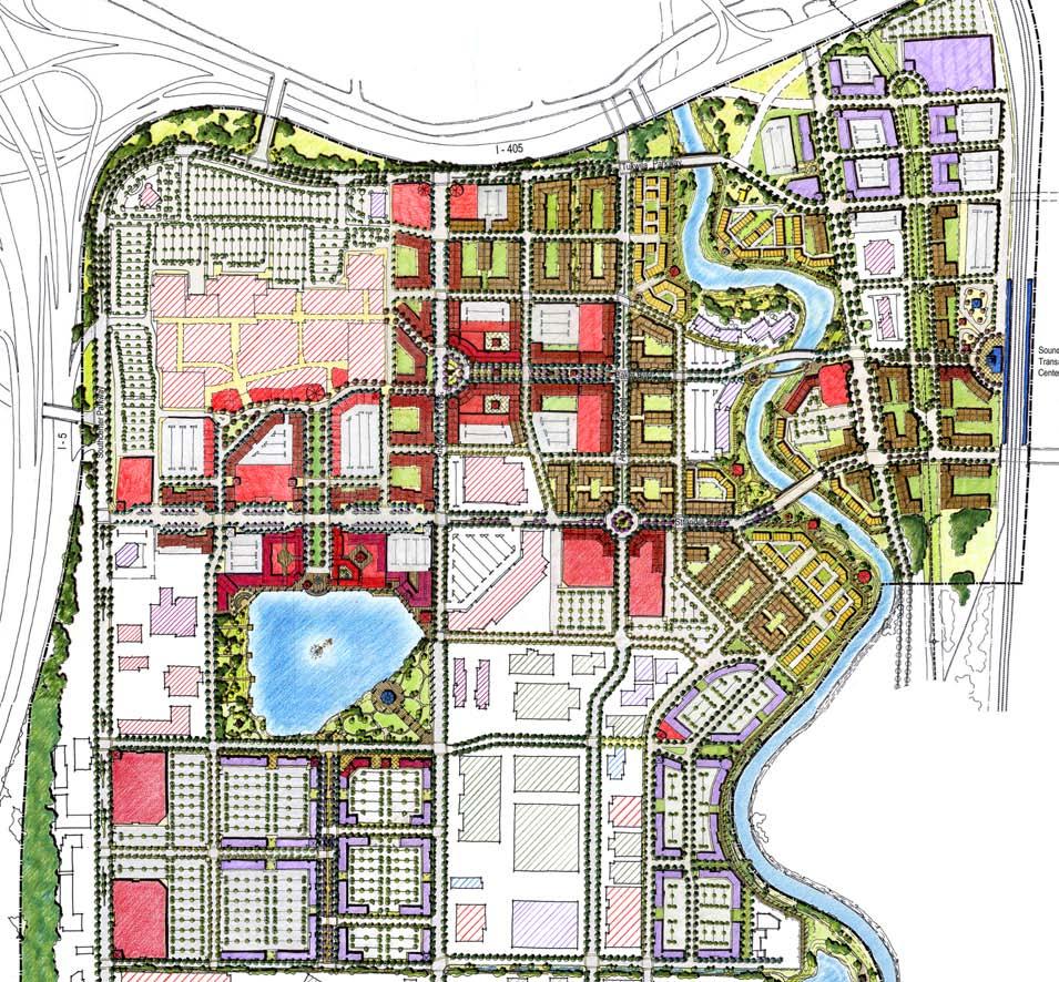 : Tukwila, WA 1 The Plan orchestrates the Restructuring of a 1,000-acre Regional Shopping Area into a Social and Symbolic for the Region.