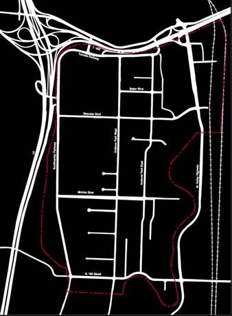 5 Retrofitting an Overscaled Circulation System into a Walkable Network of Streets and Blocks EXISTING OPEN SPACE NETWORK No connections to existing open spaces or amenities.