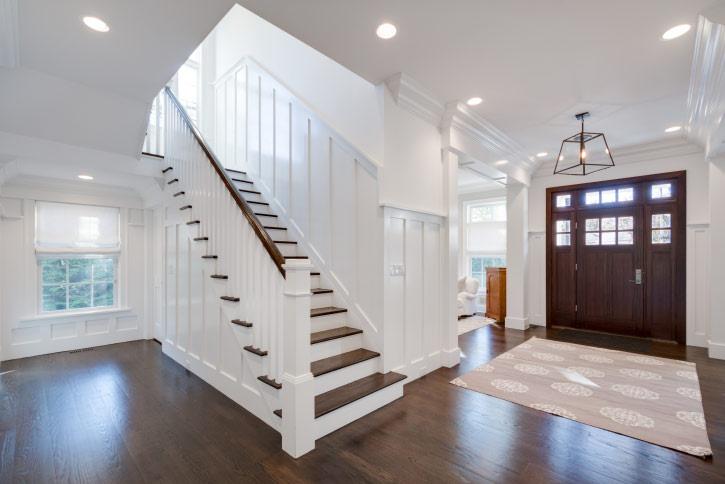 Warm hued wide plank oak floors and custom millwork set the tone for all the fabulous details you ll experience as you move throughout the light filled living and entertaining spaces.