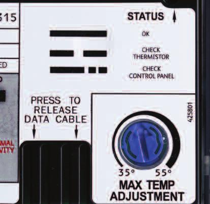 WHEN MAKING ANY ADJUSTMENT TO THE PROCESSOR SETTINGS THE POWER MUST BE ISOLATED. 17 Run the bath at maximum temperature (factory pre set to 45 0 C).