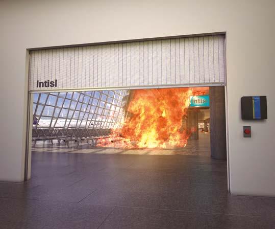 The Intisi 7 E120 fire curtain has been optimized to can be integrated in small spaces.