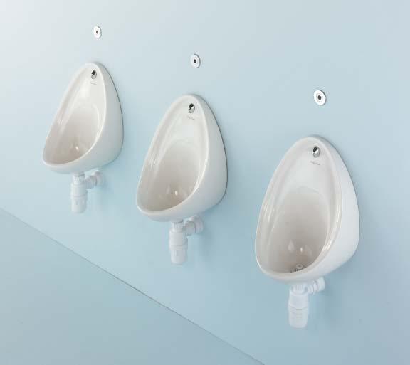 UR2 (S) Use for Inmates - new or old establishments, where ducts can be incorporated. Wall urinal in vitreous china for concealed plumbing.