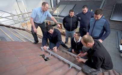 At Worcester s academies, we allow customers to gain hands-on experience with our entire range of solar products, including working on a simulated roof at height with Greenskies solar thermal panels