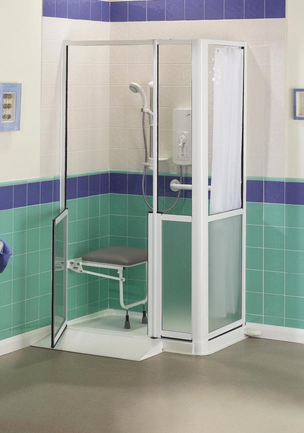 3 3 OPTIONS Fold-away shower seat Grab rails Choice of shower units from a