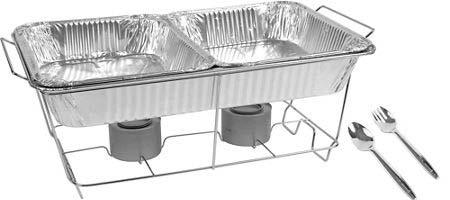 Have chlorine test strips on site Chafing Dishes Chafing dishes with fuel cans are allowed to keep food warm.