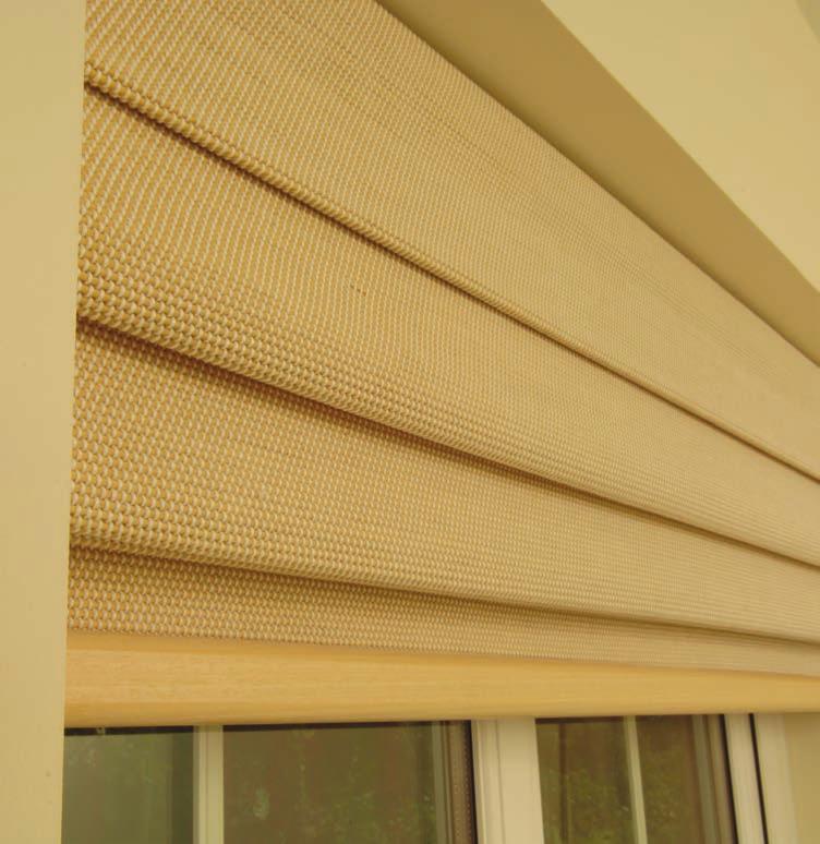 n We offer a range of over three hundred fabrics, with a wide choice of plains, patterns and flame retardant finishes. roman Woven Wood Blinds n Extensive range of wood and bamboo designs.