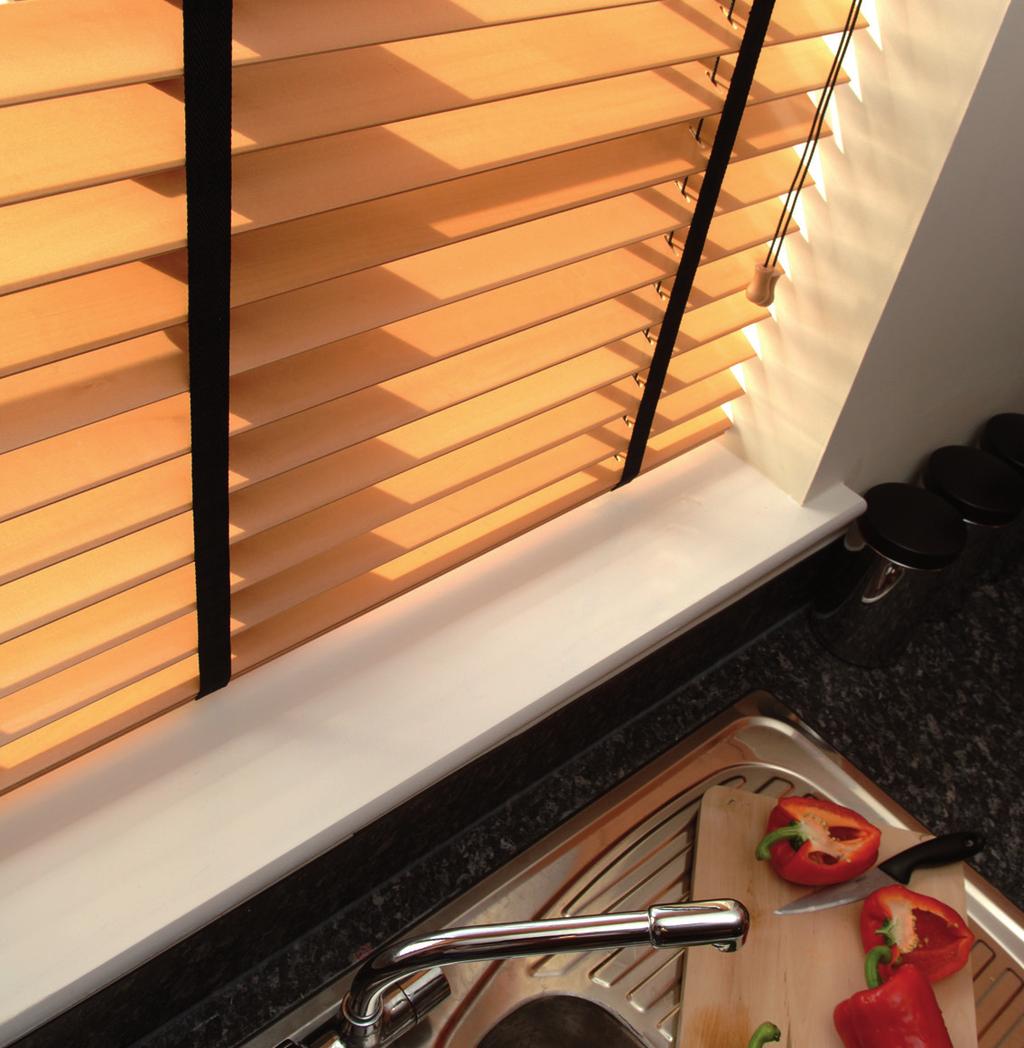 Palm Wooden Venetian Blinds n Palm is an extensive range of wood slats, featuring traditional and modern finishes. n The Palm range is available in 50mm width slats.