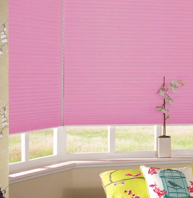 Pleated Blinds pleated n Widely used as a conservatory product the pleated blind is becoming more commonly seen at a conventional window.