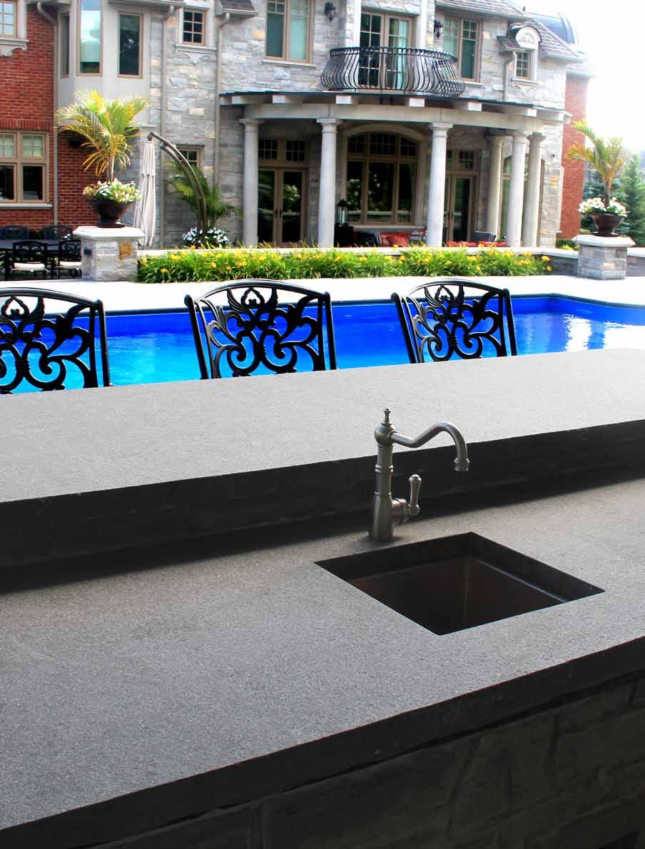 Pool and wall copings, steps,