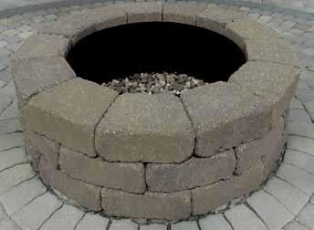 The Belvedere Fire Pit has a diameter of approximately five feet and a height of fourteen inches, the proportions of the fire